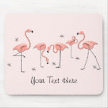 Flamingos Pink Group &quot;text&quot; Mousepad at Zazzle