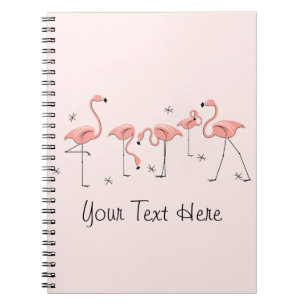 Flamingos Pink Group Text notebook
