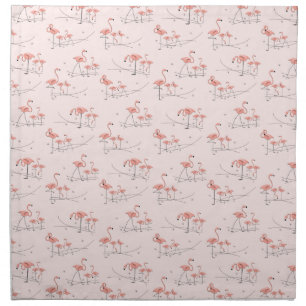 Flamingos Pink Multi cloth napkins (set)