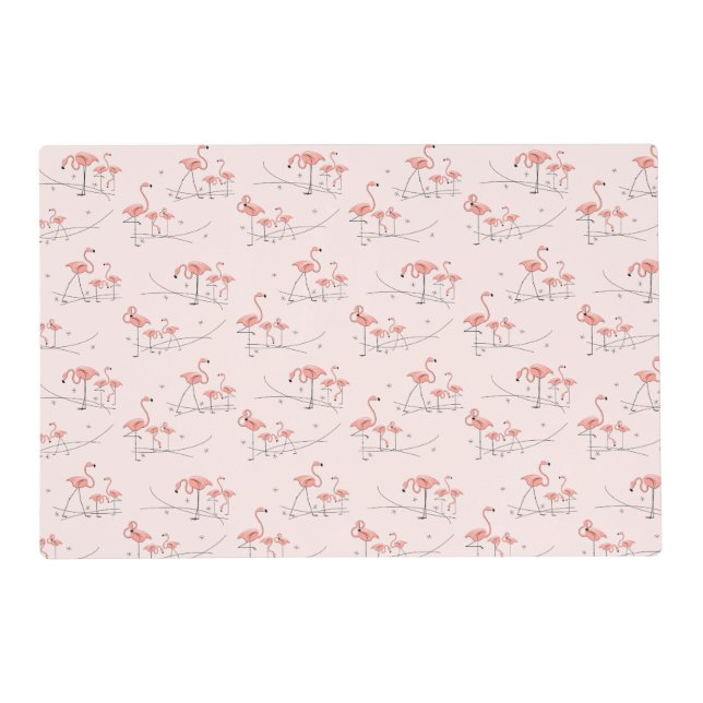 Flamingos Pink Multi laminated placemat (Front)