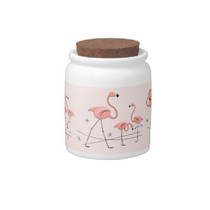 Flamingos Pink Multi Large candy jar