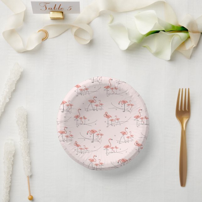 Flamingos Pink Multi  Paper Bowls (Wedding)