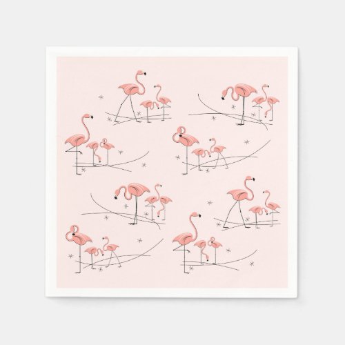 Flamingos Pink Multi paper napkins