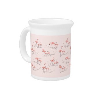 Flamingos Pink Multi Pitcher by QuirkyChic at Zazzle