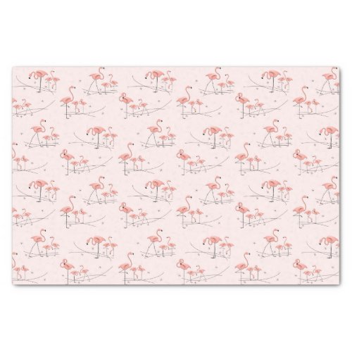 Flamingos Pink Multi tissue paper