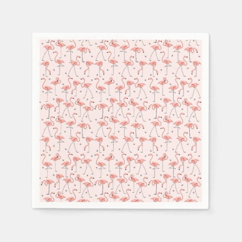 Flamingos Pink paper napkins
