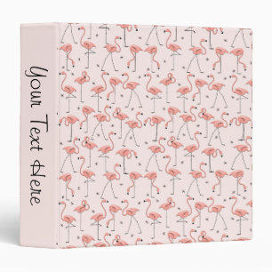 Flamingos Pink 'Text' ring binder
