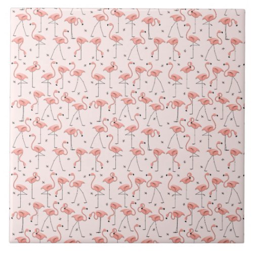 Flamingos Pink tile