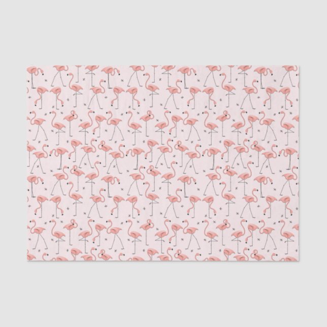 Flamingos Pink tissue paper (Front)