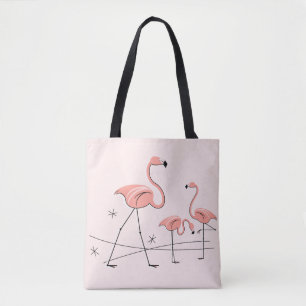 Flamingos Pink Trio 2 all over tote Bag