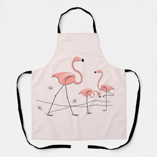 Flamingos Pink Trio 2 apron