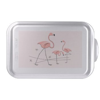 Flamingos Pink Trio 2 Cake Pan by QuirkyChic at Zazzle