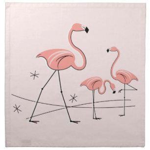 Flamingos Pink Trio 2 cloth napkins (set)