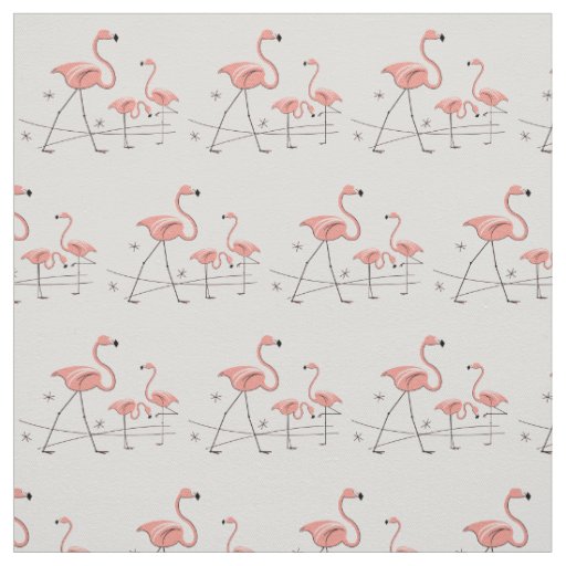 Flamingos Pink Trio 2 fabric