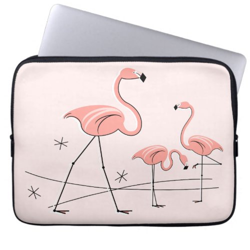 Flamingos Pink Trio 2 laptop sleeve
