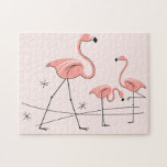 Flamingos Pink Trio 2 Puzzle at Zazzle