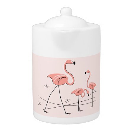 Flamingos Pink Trio 2 Teapot