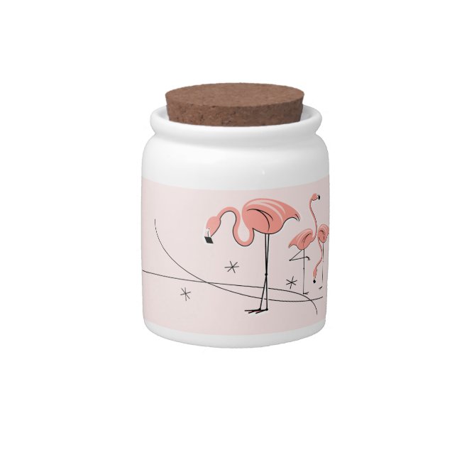 Flamingos Pink Trio 3 candy jar (Front)