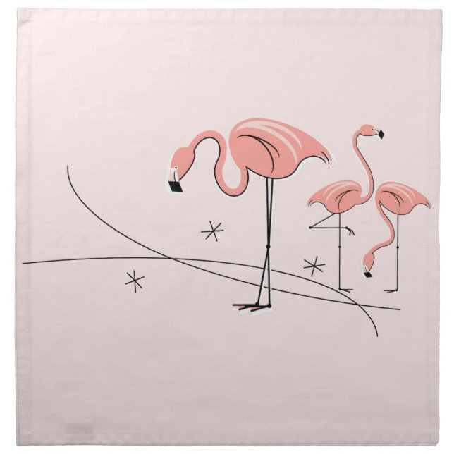 Flamingos Pink Trio 3 cloth napkins (set) (Front)