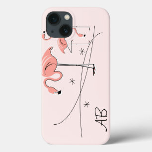 Flamingos Pink Trio 3 'Monogram' iPad case