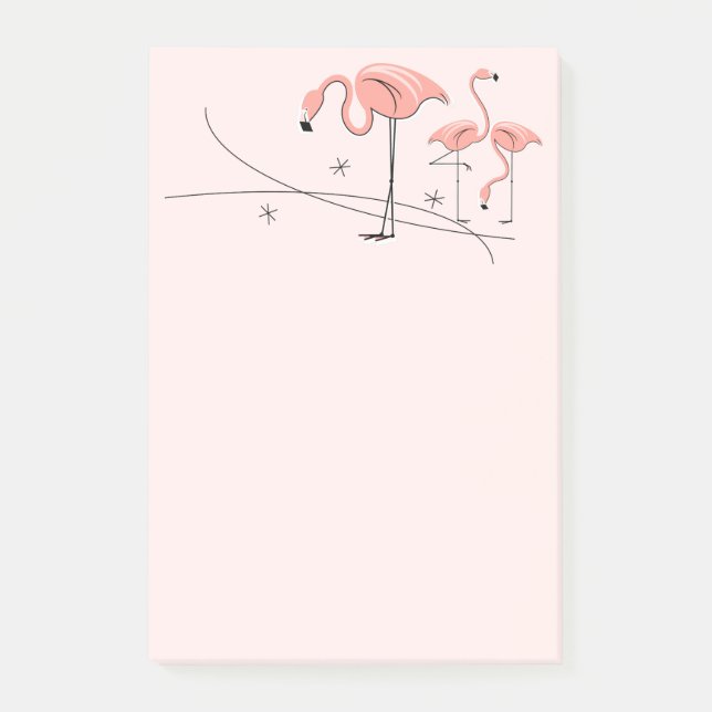 Flamingos Pink Trio 3 Post-it Notes (Front)