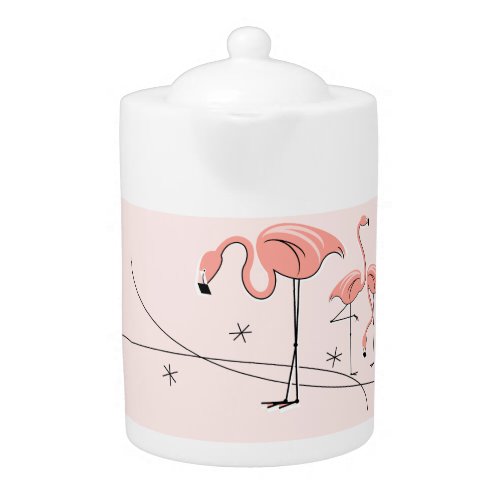 Flamingos Pink Trio 3 teapot