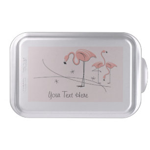 Flamingos Pink Trio 3 text cake pan