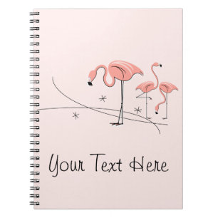 Flamingos Pink Trio 3 Text notebook