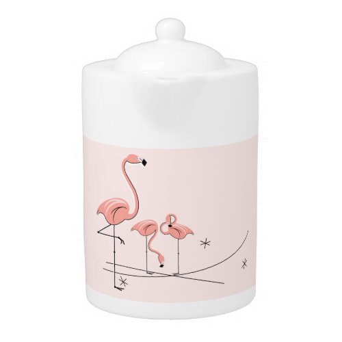 Flamingos Pink Trio 4 teapot