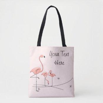 Flamingos Pink Trio 4 Text All Over Tote by QuirkyChic at Zazzle