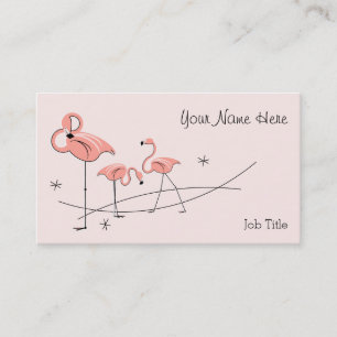 Flamingos Pink Trio business card