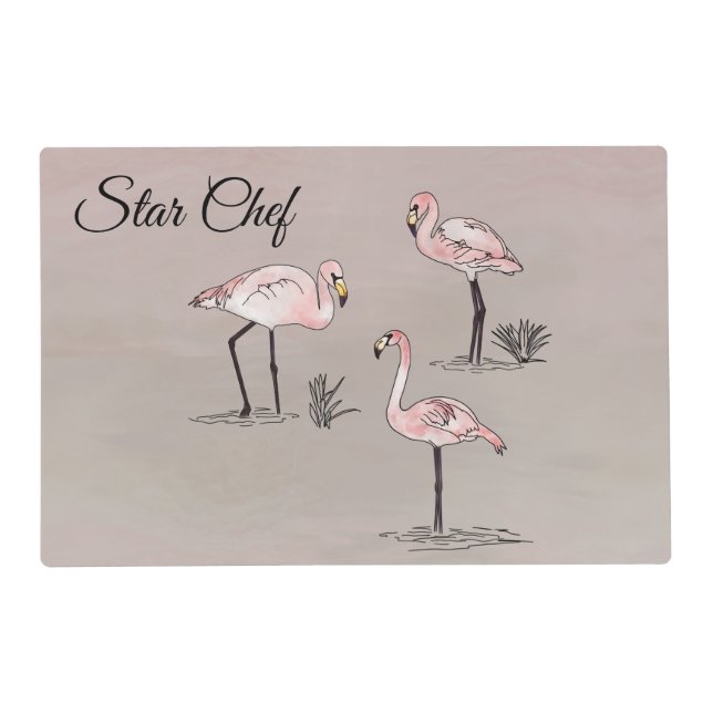 Flamingos Placemat (Front)