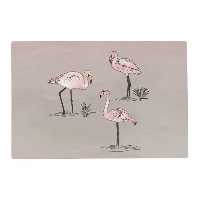 Flamingos Placemat (Front)