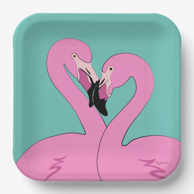 Flamingos Plate (Front)