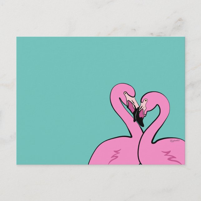 Flamingos Postcard (Front)