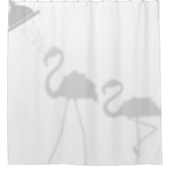 Flamingos Shadow Silhouette Shadow Buddies Shower Shower Curtain by getyergoat at Zazzle