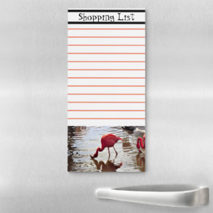 Flamingos Shopping List Magnetic Notepad
