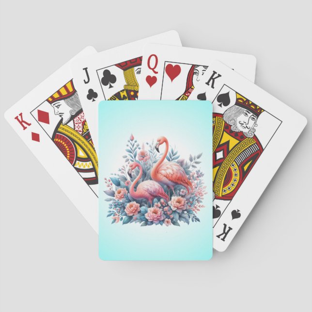 Flamingos Sublimation  Poker Cards (Back)