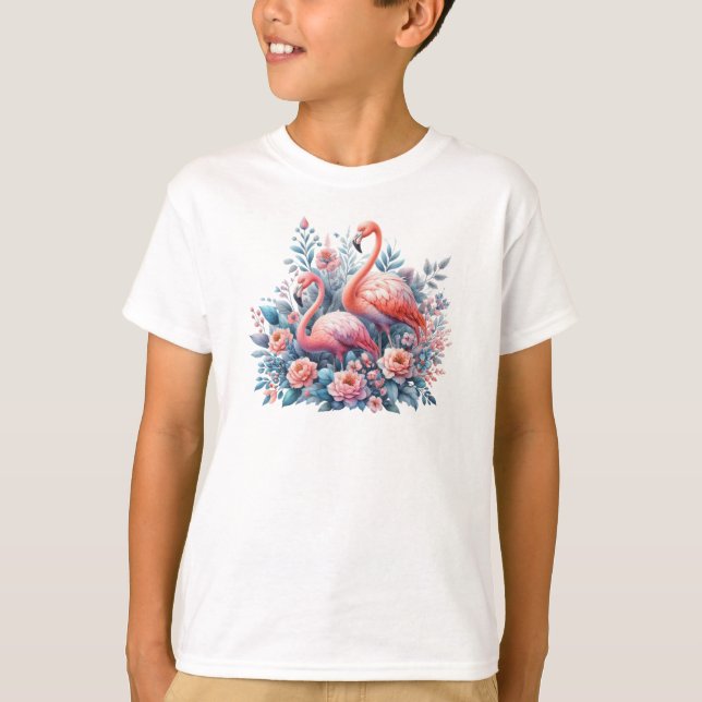 Flamingos Sublimation  T-Shirt (Front)