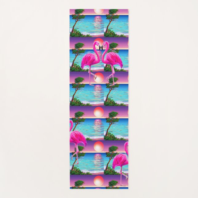 Flamingos Sun Yoga Mat (Front)