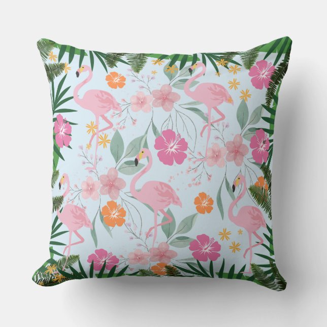 FLAMINGOS THROW PILLOW (Front)