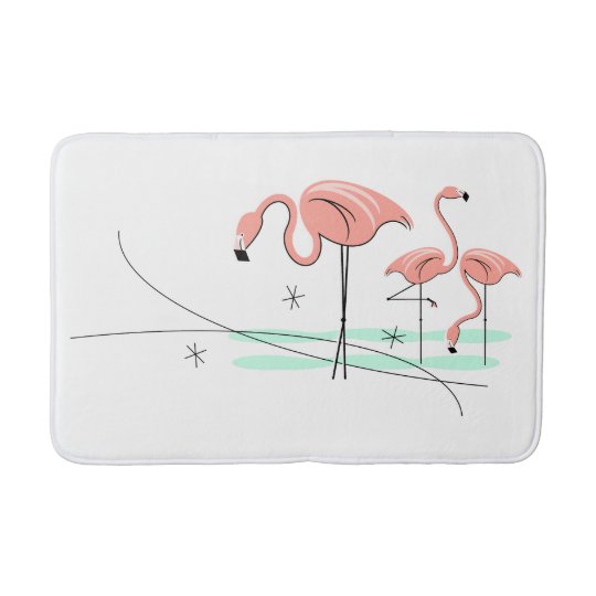 Flamingos Trio 3 bath mat