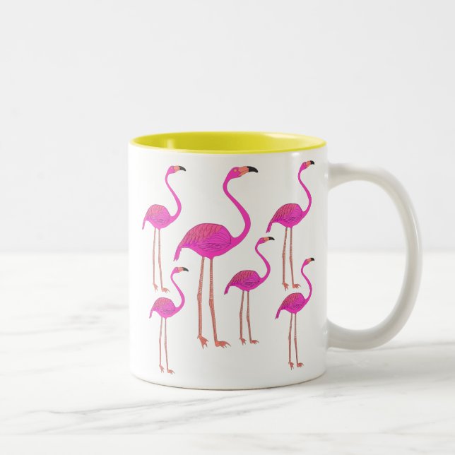 Flamingos Two-Tone Coffee Mug (Right)