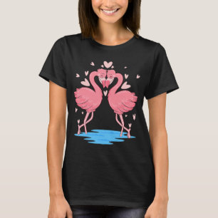 Flamingos Valentine's Day For Couple in Love T-Shirt