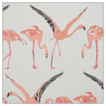 flamingos winter fabric