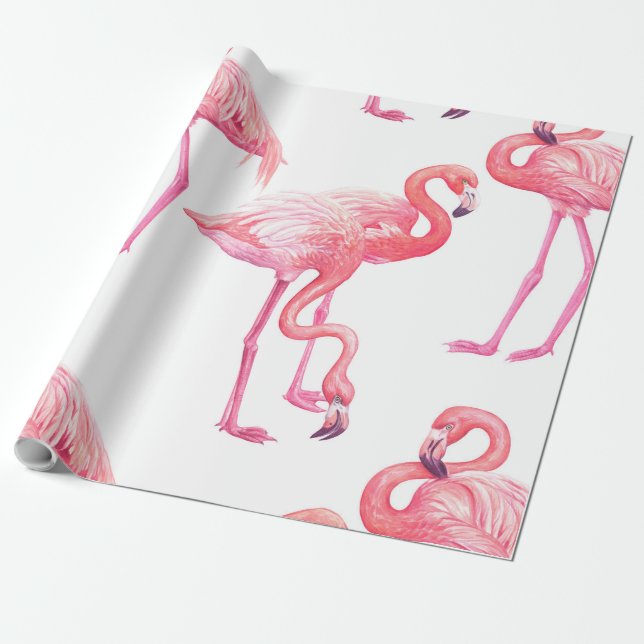 Flamingos Wrapping Paper (Unrolled)