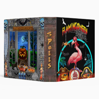 Flamingoween 3 Ring Binder