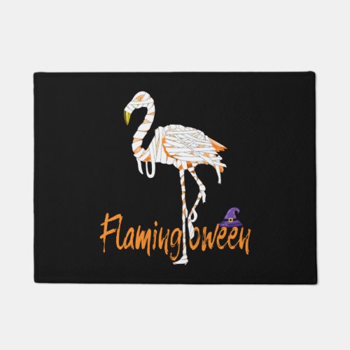 Flamingoween Funny Flamingo Halloween Costume Tee Doormat