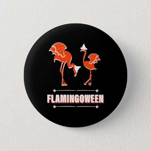 Flamingoween _ Halloween   Button
