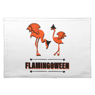 Flamingoween - Halloween Cloth Placemat